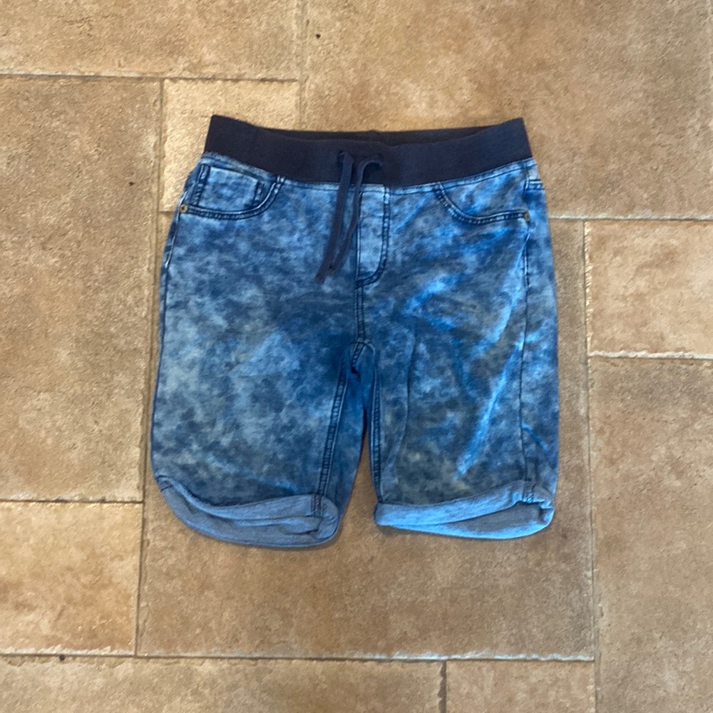 Fake jean comfy shorts